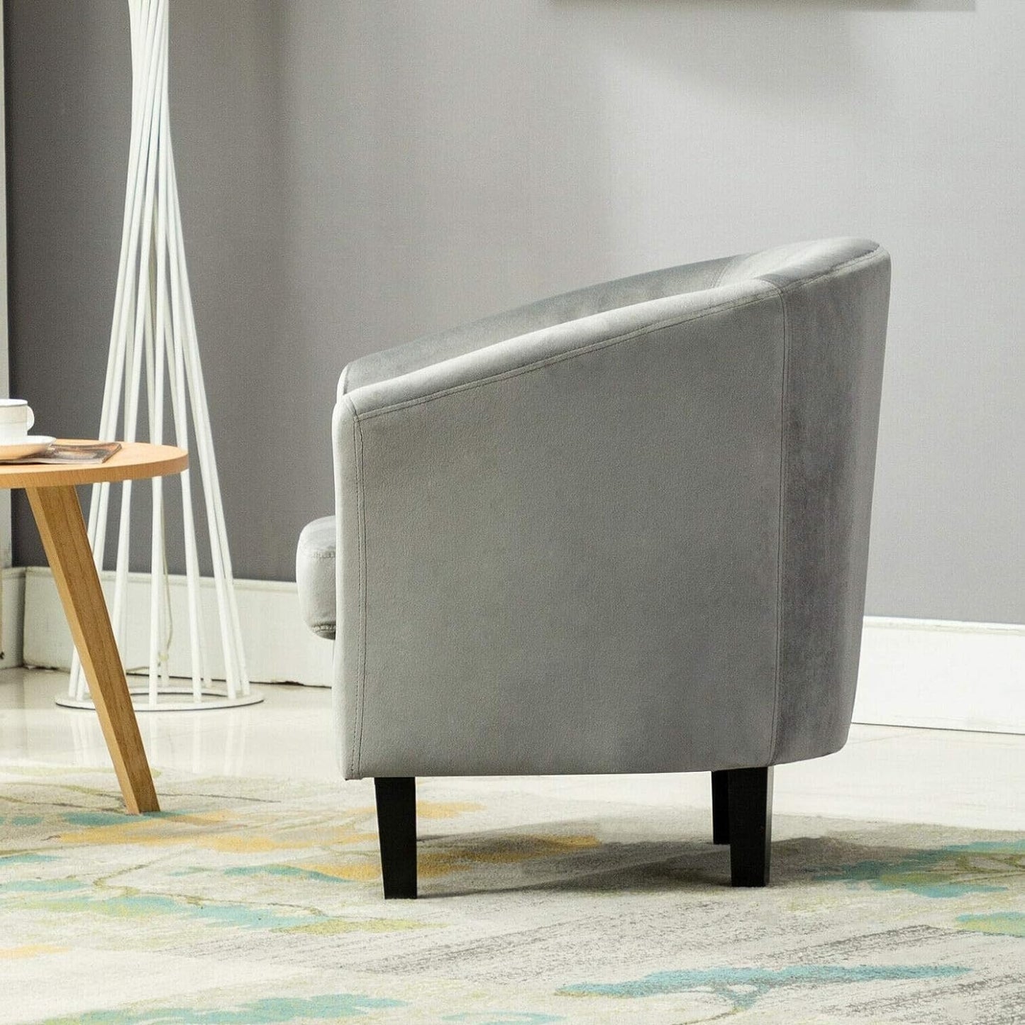 Velvet Chair Fabric Tub Chair Armchair club Chair for Dining Living Room & Cafe