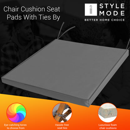 Chair Cushions with Ties for Indoor & Outdoor Use – Comfortable Seat Pads for Dining Chairs, Garden, Patio, Balcony & Café Furniture – Durable Polyester Fabric, Soft Support & Easy Care Design