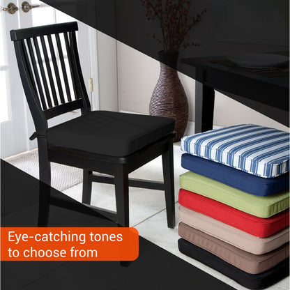 Chair Cushions with Ties for Indoor & Outdoor Use – Comfortable Seat Pads for Dining Chairs, Garden, Patio, Balcony & Café Furniture – Durable Polyester Fabric, Soft Support & Easy Care Design