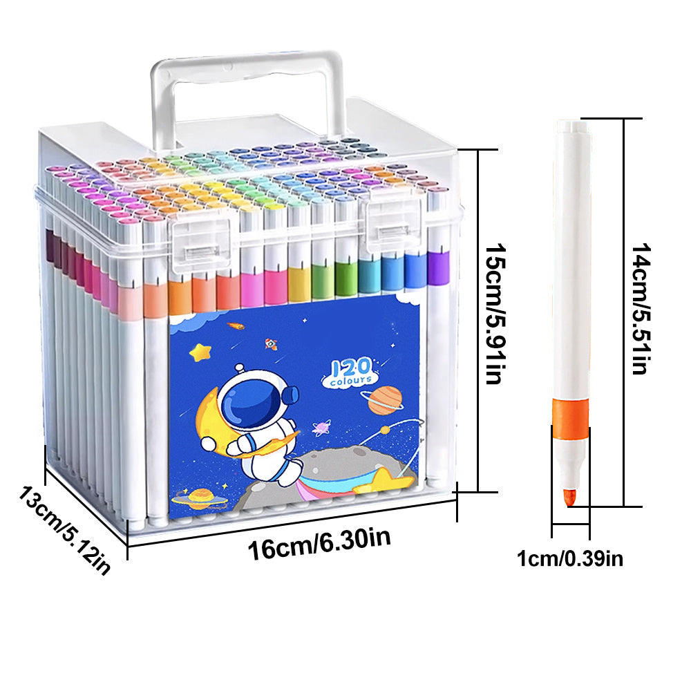 120 Colours Acrylic Paint Pens, Soft Brush Tip Acrylic Marker Pens, Paint Markers for Colouring, Glass, Fabric, Rock Painting and DIY Crafts Art Supplies
