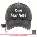 personalised baseball cap - size and specification view 4