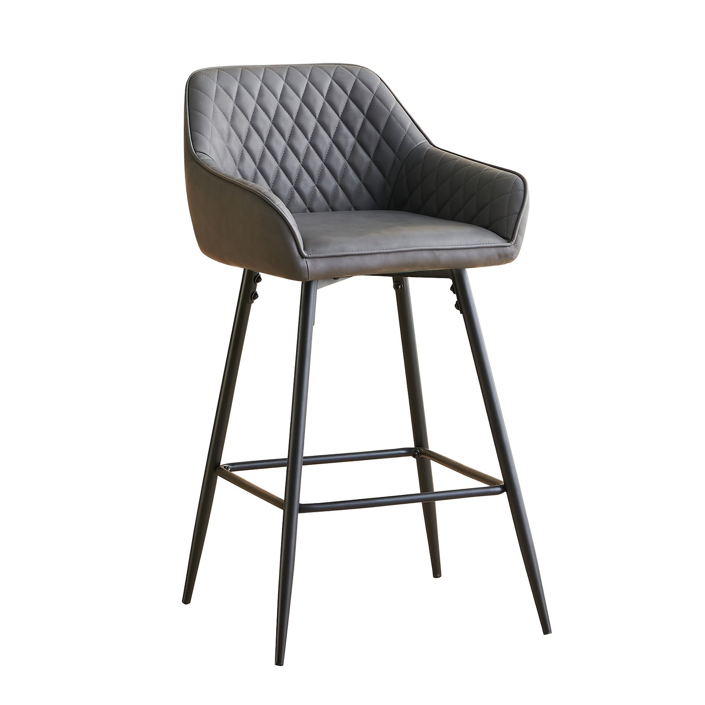 Bar Stools Set of 1 2 Velvet Breakfast Stools Upholstered Kitchen Bar Chairs With Armrest & Backrest Barstools For Kitchen Counter