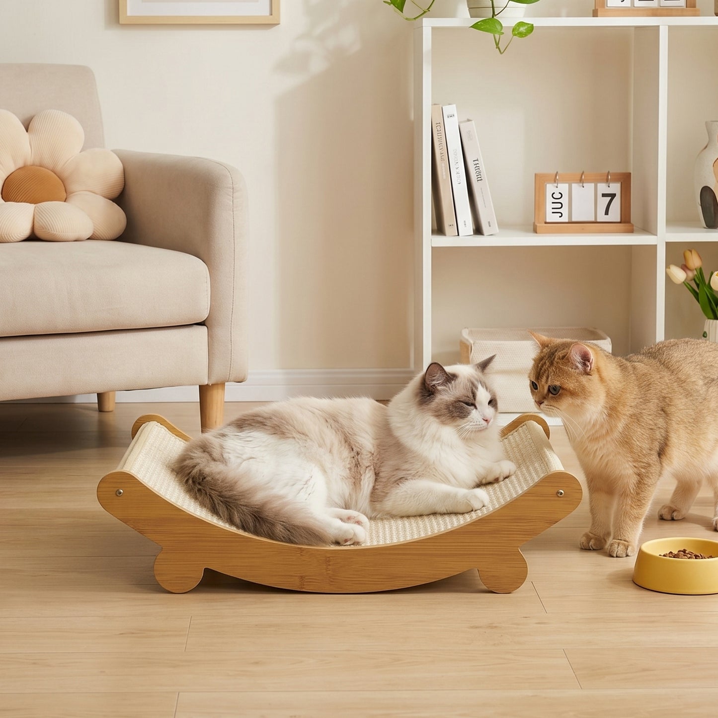 Sisal Hemp Ventilated Cat Scratch Board, U-shaped All Season Universal Leisure Chair, Wear-resistant, Stable and Easy To Clean, No Debris Falling Off Leisure Chair, Cat Claw Board