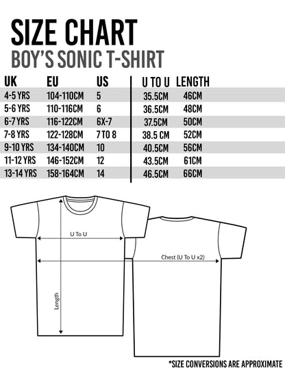Sonic the Hedgehog T-Shirt for Kids | Girls & Boys Gamer Top | Sonic Video Game Clothing Gift Merchandise