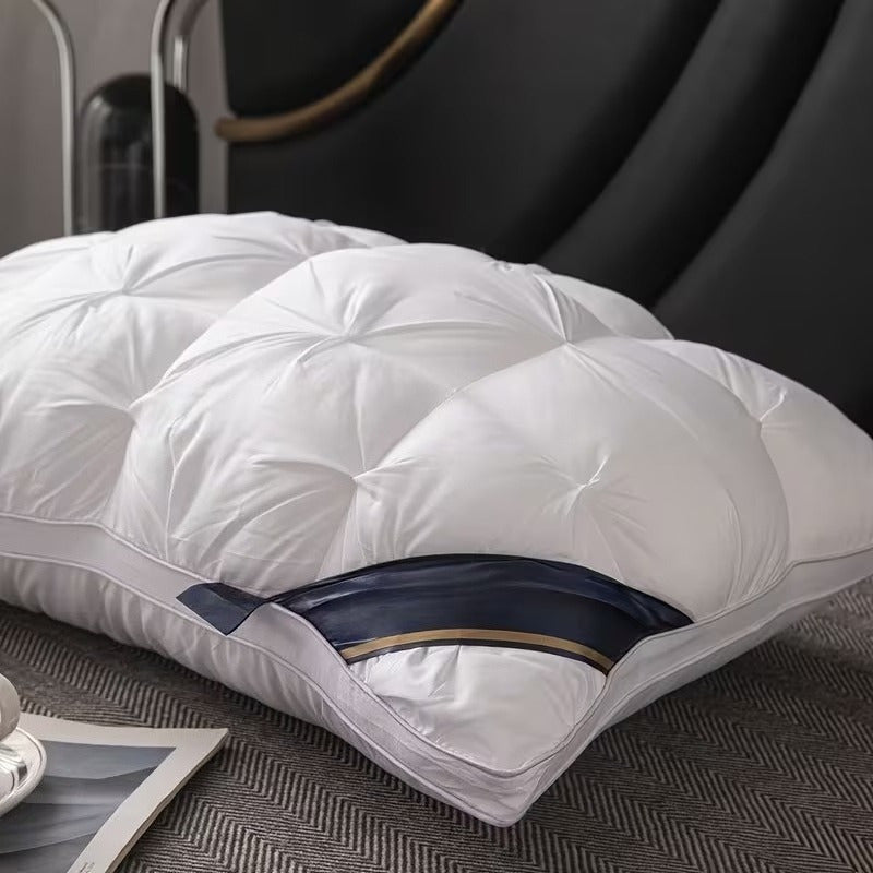 4PCS 5-Star Hotel Quality Pillows Premium Non-Collapsible Pillow Core Soft Breathable Machine Washable All-Season for Home Bedroom Daily Rest Improved Sleep Quality