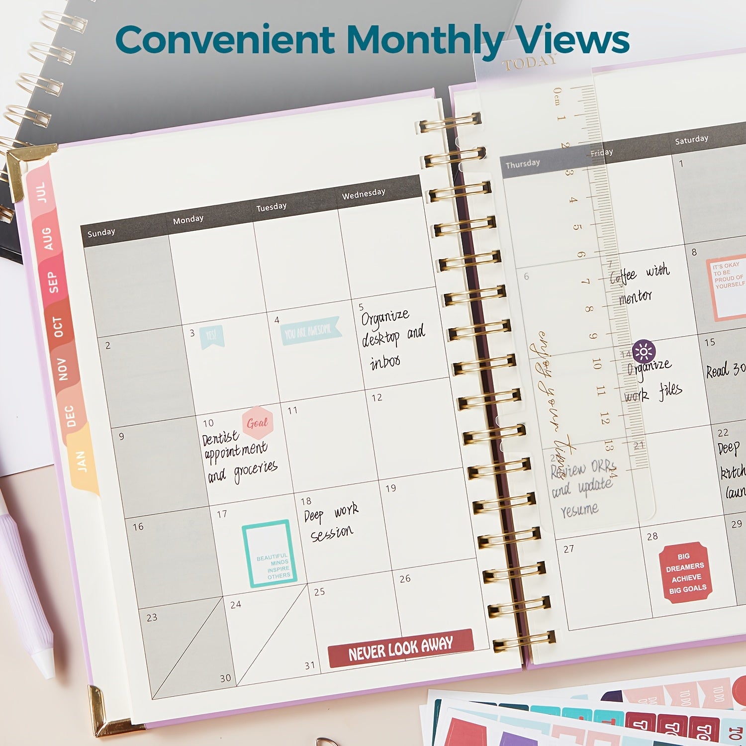 Academic Diary 2026-2027 Week to View with 21.4cm, 2026-2027 July June A5 Weekly Monthly - product gallery image 5