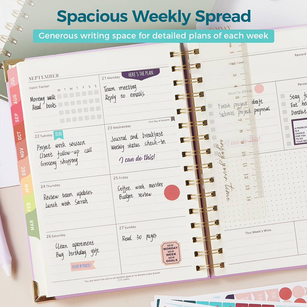Academic Diary 2026-2027 Week to View with 21.4cm, 2026-2027 July June A5 Weekly Monthly - product gallery image 6