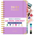Academic Diary 2026-2027 Week to View with 21.4cm, 2026-2027 July June A5 Weekly Monthly - Purple option