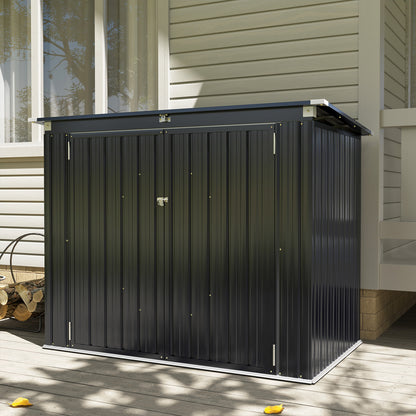 Patio Double-Door Outdoor Storage Shed | Lockable Security | Gas-Spring Lid | Ideal for Tool House, Pet Shelter, & Organizing (Large/Small)
