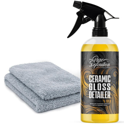 Ceramic Gloss Detailer - Car Detailing Spray Sealant & Coating For Vehicle Paintwork - Si02 Ceramic Technology - Pure Definition, Water Repellent Finish, UV Protection, Versatile For Paintwork, Glass, Mirrors, And Trim