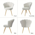 Accent Chair with Metal, Velvet Shell Gold Metal Legs Upholstered - White option