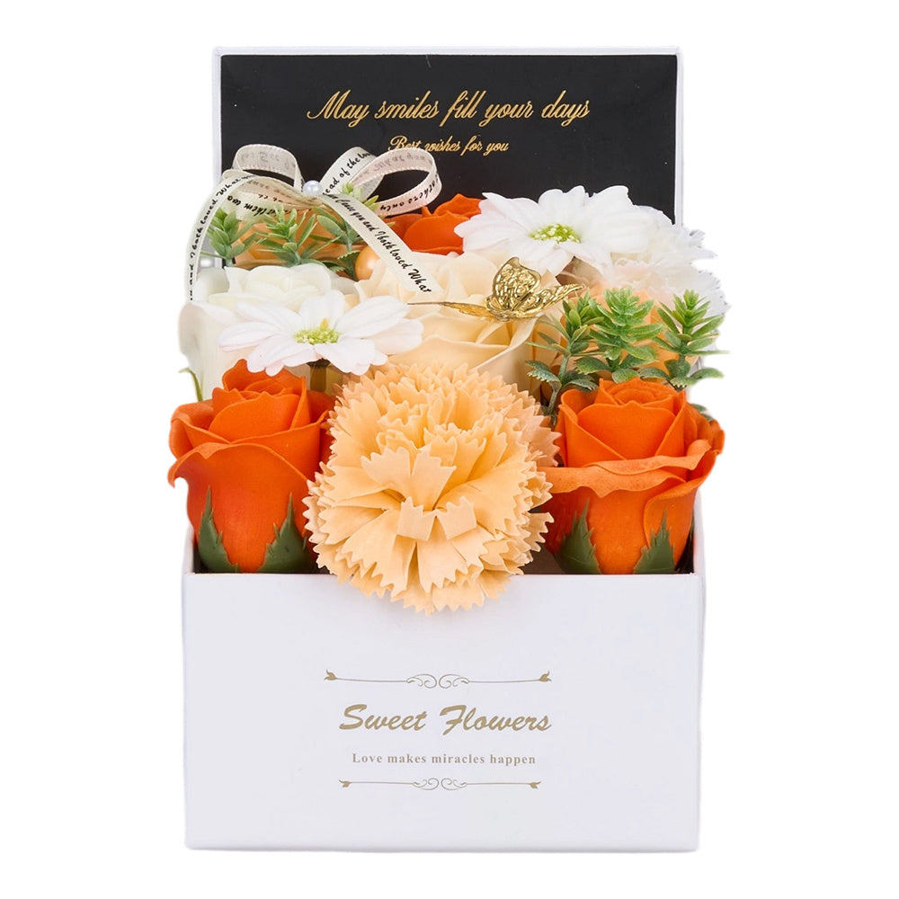 Flower Flower Soap in Gift Box Decorative Soap Artificial Flower Bath Soap for Birthday Valentine'S Day Her Girls Lover Partial soap floral decoration