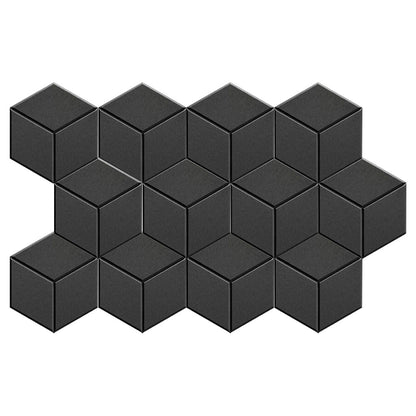 Hexagonal Soundproof Self-adhesive Board, Set of 12pcs, Black