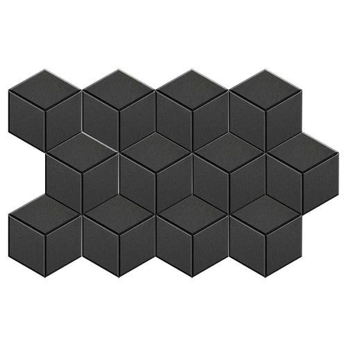 Hexagonal Soundproof Self-adhesive Board, Set of 12pcs, Black