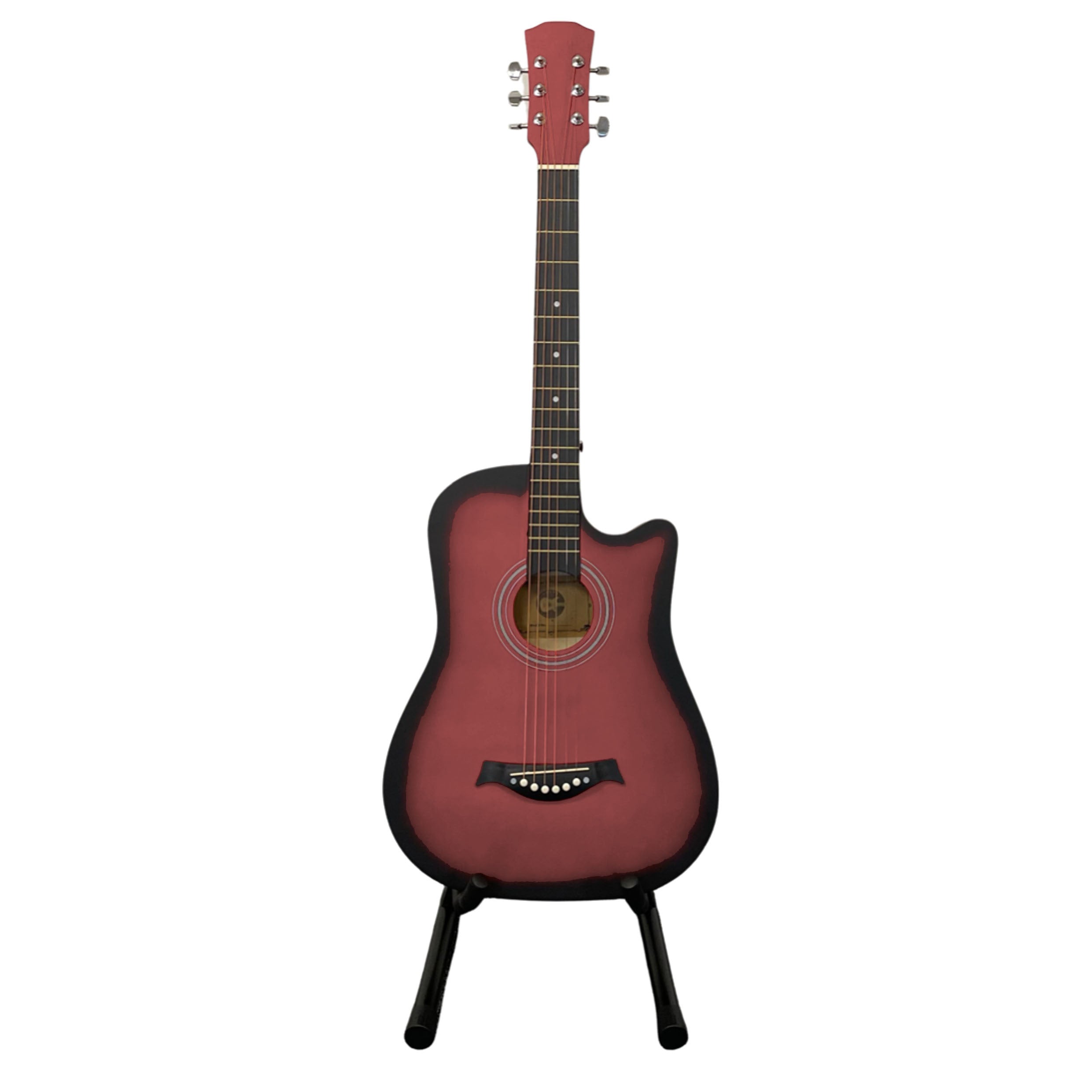 Acoustic Guitar with Cutaway Steel Strings Carry Bag Full - Coffee option