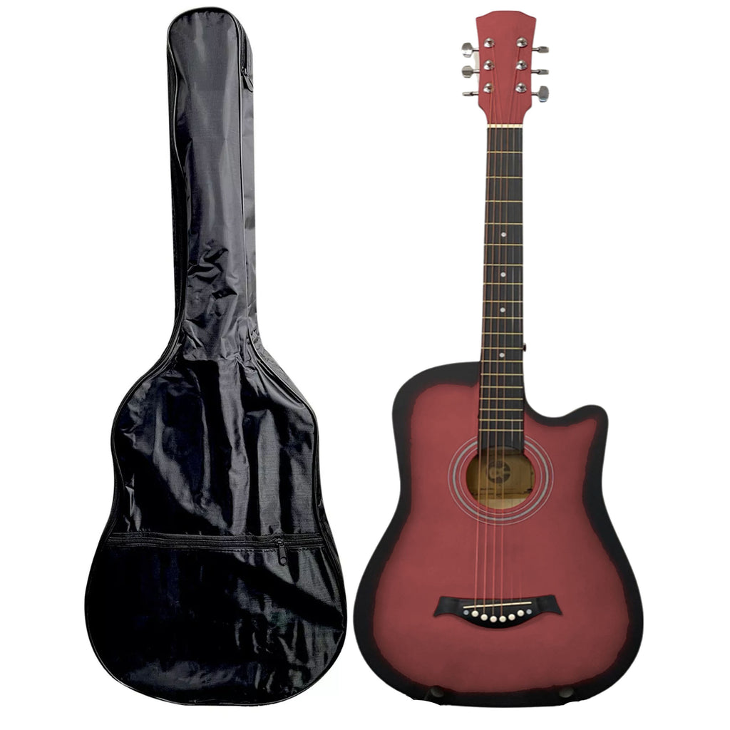 Acoustic Guitar with Cutaway Steel Strings Carry Bag Full - product gallery image 10