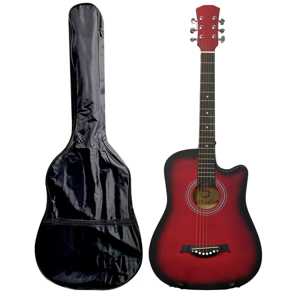 Acoustic Guitar with Cutaway Steel Strings Carry Bag Full - product gallery image 12