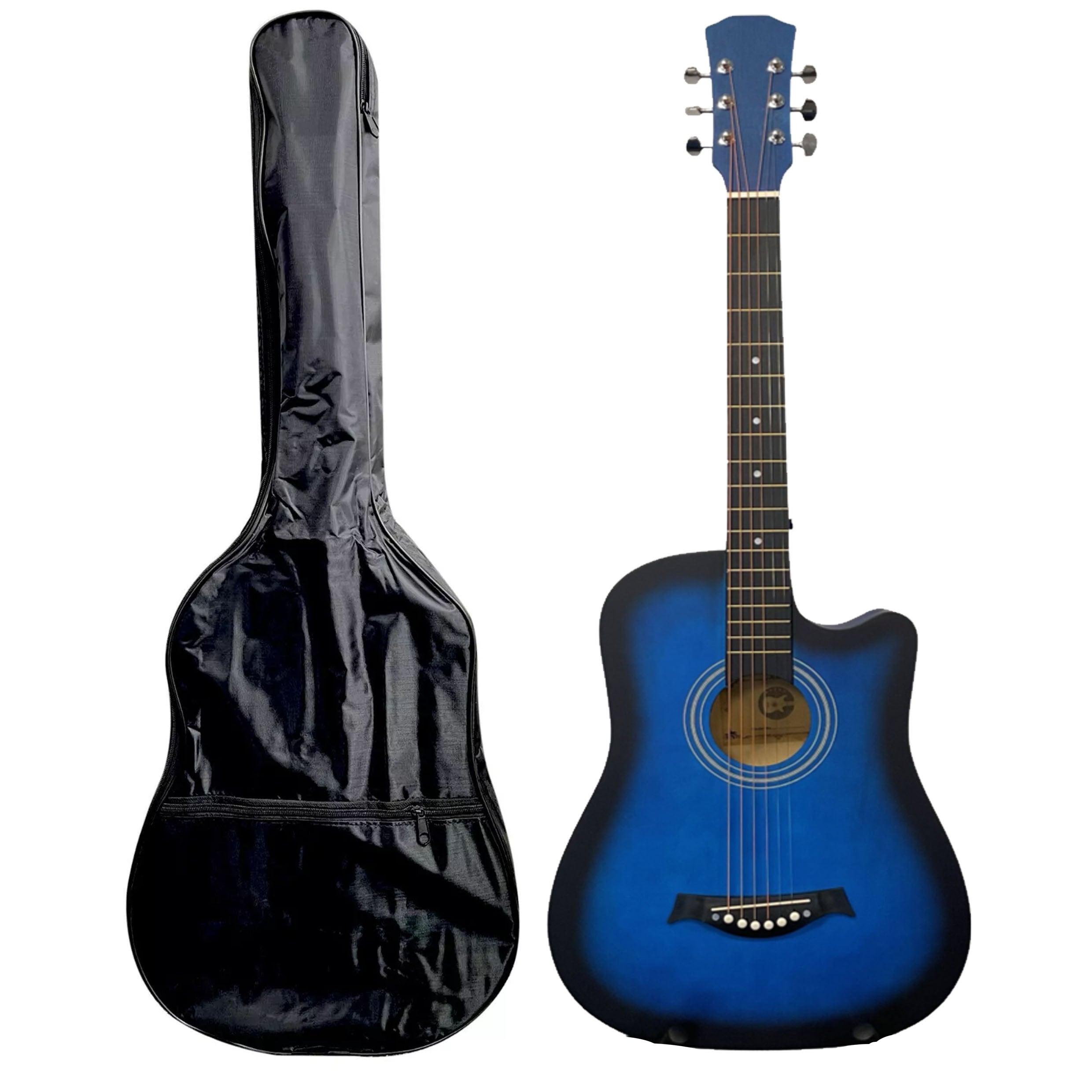 Acoustic Guitar with Cutaway Steel Strings Carry Bag Full - product gallery image 9