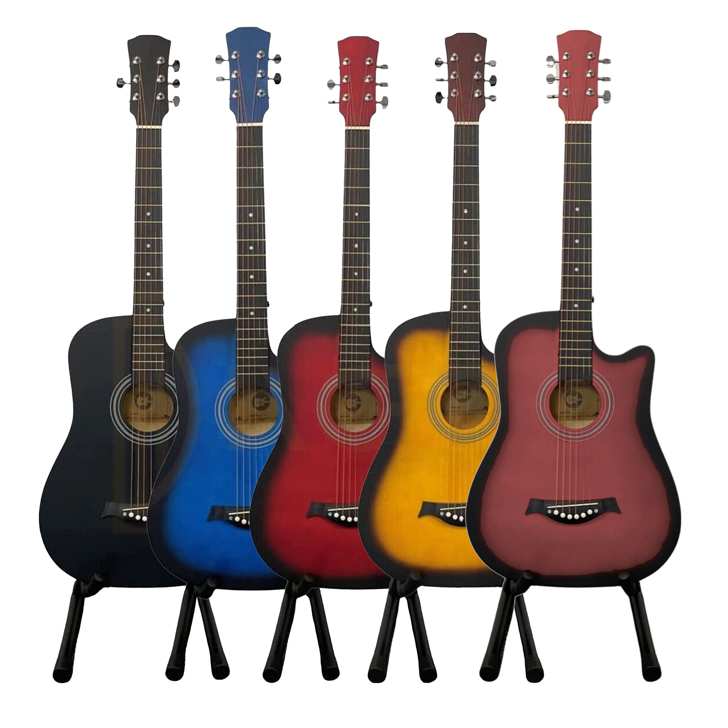 Acoustic Guitar with Cutaway Steel Strings Carry Bag Full