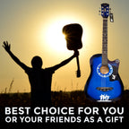Acoustic Guitar with Metal, Full Starter 4 Stand, Tuner, Strap - product gallery image 13