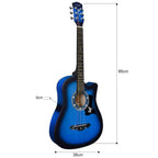 Acoustic Guitar with Metal, Full Starter 4 Stand, Tuner, Strap - product gallery image 4