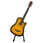 Acoustic Guitar with Wood, 1, Beginners Inch Full Natural Cutaway Hardwood - product gallery image 12