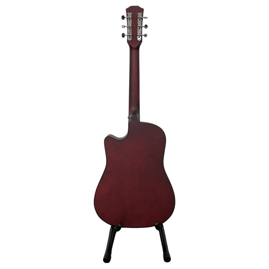 Acoustic Guitar with Wood, 1, Beginners Inch Full Natural Cutaway Hardwood - product gallery image 15
