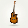 Acoustic Guitar with Wood, 1, Beginners Inch Full Natural Cutaway Hardwood
