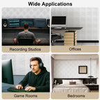 Acoustic Panel with Self-Adhesive, 30cm, 9mm, 12 Pack, 30*30*1cm, 12pcs - product gallery image 13