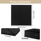 Acoustic Panel with Self-Adhesive, 30cm, 9mm, 12 Pack, 30*30*1cm, 12pcs - product gallery image 14