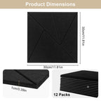 Acoustic Panel with Self-Adhesive, 30cm, 9mm, 12 Pack, 30*30*1cm, 12pcs - product gallery image 5