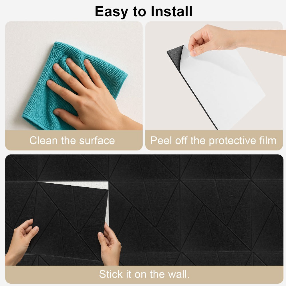 Acoustic Panel with Self-Adhesive, 30cm, 9mm, 12 Pack, 30*30*1cm, 12pcs - product gallery image 7