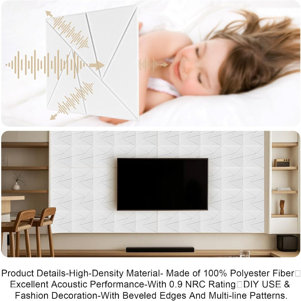 Acoustic Panel with Self-Adhesive, Lockable, 12 Pack - product gallery image 7