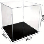 Acrylic Display Case with 30 cm, Clear Black Base cm