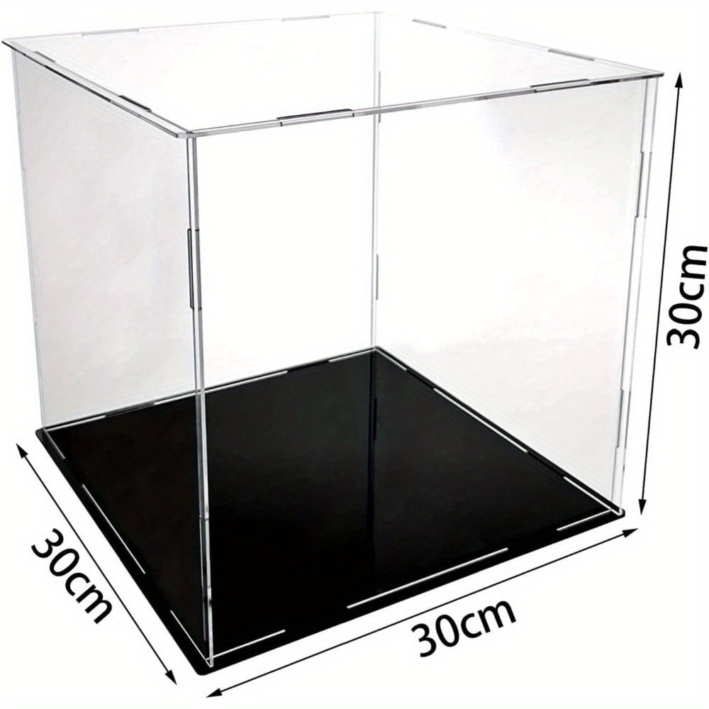 Acrylic Display Case with 30 cm, Clear Black Base cm