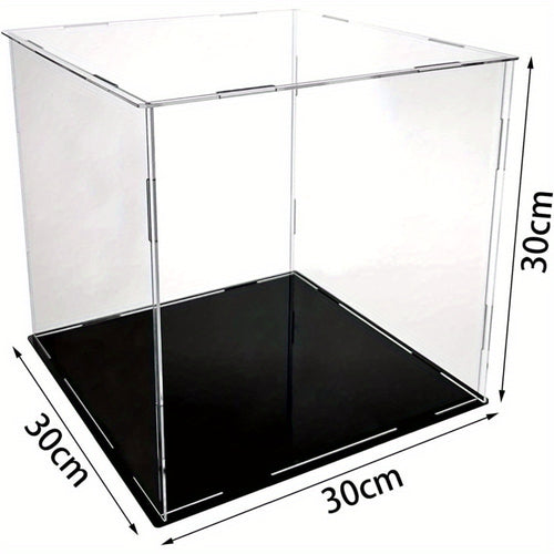 Acrylic Display Case with 30 cm, Clear Black Base cm