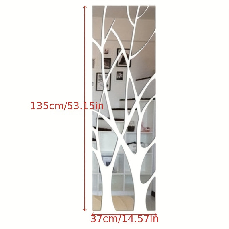 Acrylic Mirror Tile with Self-Adhesive, 135*37cm, Large Tiles Wall Sticker Self Adhesive - product gallery image 7
