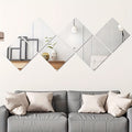 Acrylic Mirror Tile with Self-Adhesive, 6Pcs, Tiles Wall Stickers 30x30cm of Square - 6Pcs option