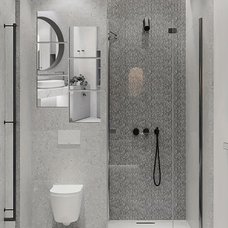 Acrylic Mirror Tile with Self-Adhesive, 6Pcs, Tiles Wall Stickers 30x30cm of Square - product gallery image 6