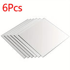Acrylic Mirror Tile with Self-Adhesive, 6Pcs, Tiles Wall Stickers 30x30cm of Square