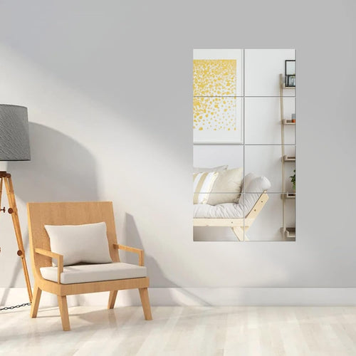 Acrylic Mirror Tile with Self-Adhesive, Glass, 40 Pack, 40pcs - product gallery image 2