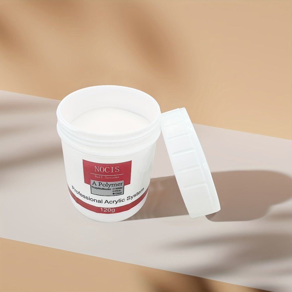 Acrylic Nail Powder with 120g, Glass, Cover Pink, Clear White Polymer 3D - product gallery image 19