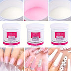 Acrylic Nail Powder with 120g, Glass, Cover Pink, Clear White Polymer 3D - product gallery image 4