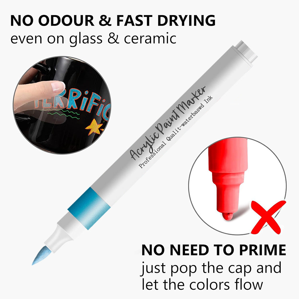 Acrylic Paint Marker with Metal, 120 Colours, Markers Colours Pens Rock, Glass, Wood - product gallery image 3