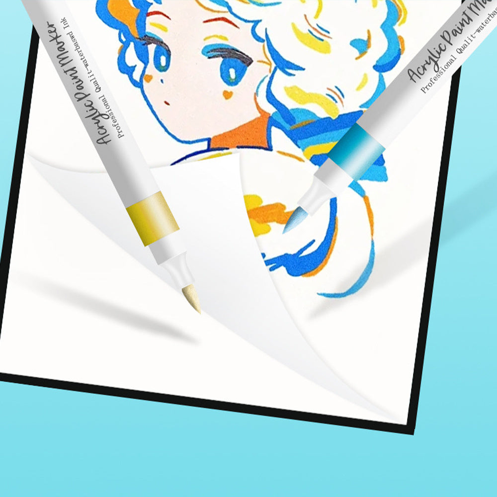 Acrylic Paint Marker with Metal, 120 Colours, Markers Colours Pens Rock, Glass, Wood - product gallery image 8