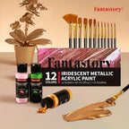 Acrylic Paint Set with Water-Resistant, 2oz, Metal - product gallery image 11