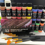 Acrylic Paint Set with Water-Resistant, 2oz, Metal - product gallery image 12