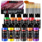 Acrylic Paint Set with Water-Resistant, 2oz, Metal - product gallery image 5
