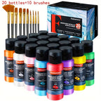 Acrylic Paint Set with Water-Resistant, 2oz, Metal