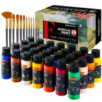 Acrylic Paint Set with Water-Resistant, 2oz, Wood for practical home use - 28 Colors option